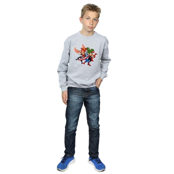 Marvel Pojkar Avengers Assemble Comic Team Sweatshirt