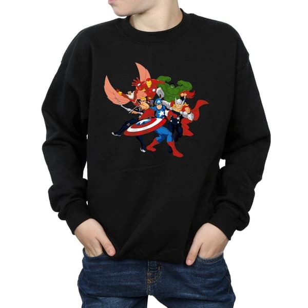 Marvel Pojkar Avengers Assemble Comic Team Sweatshirt