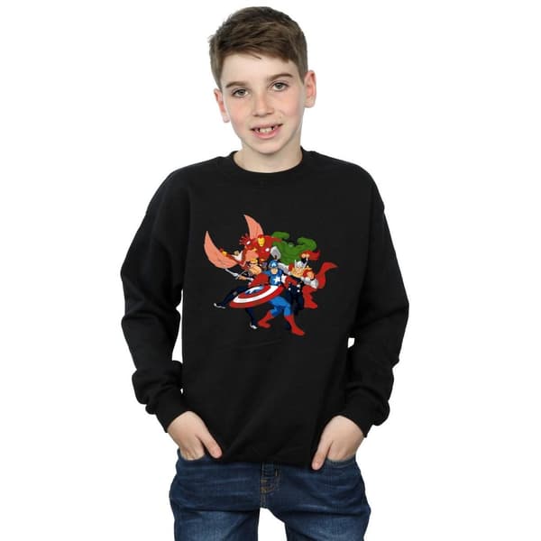 Marvel Pojkar Avengers Assemble Comic Team Sweatshirt