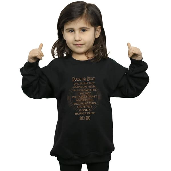 AC/DC Girls Rock Or Bust Lyrics Sweatshirt