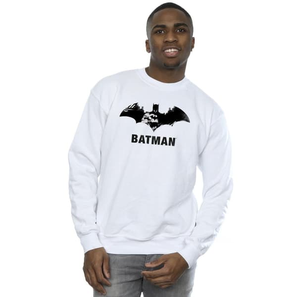 DC Comics Mens Batman Black Stare Logo Sweatshirt