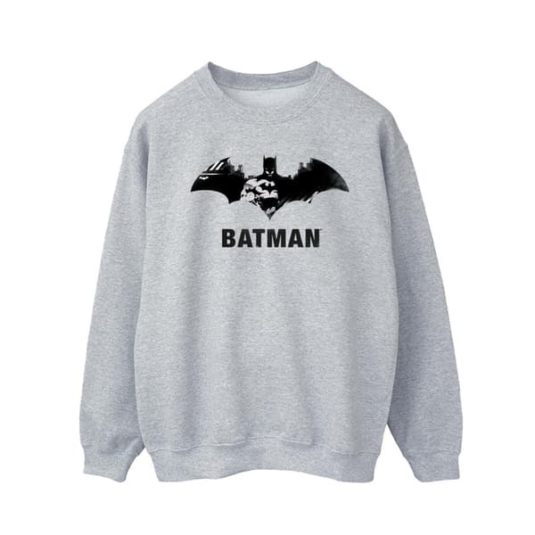 DC Comics Mens Batman Black Stare Logo Sweatshirt
