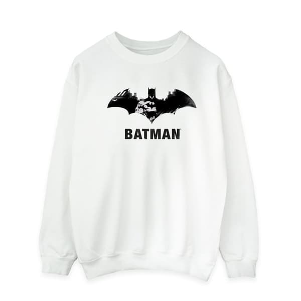 DC Comics Mens Batman Black Stare Logo Sweatshirt