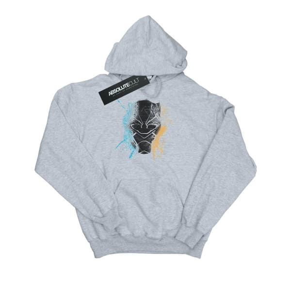Marvel Mens Black Panther Splash Hoodie Heather Grey L