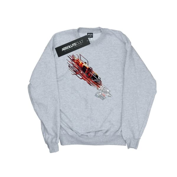 Marvel Boys Avengers Iron Man Shooting Burst Sweatshirt Sports Grey 5-6 Years