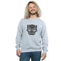 Miniatyrbillede 2 af 5: Marvel Mens Black Panther Black On Black Sweatshirt
