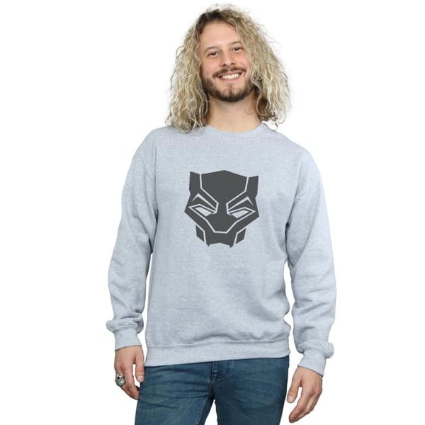Marvel Mens Black Panther Black On Black Sweatshirt