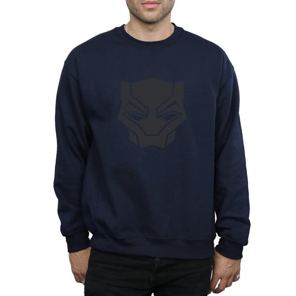 Marvel Mens Black Panther Black On Black Sweatshirt