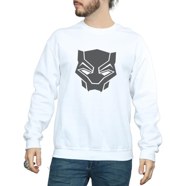 Marvel Mens Black Panther Black On Black Sweatshirt