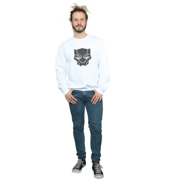 Marvel Mens Black Panther Black On Black Sweatshirt