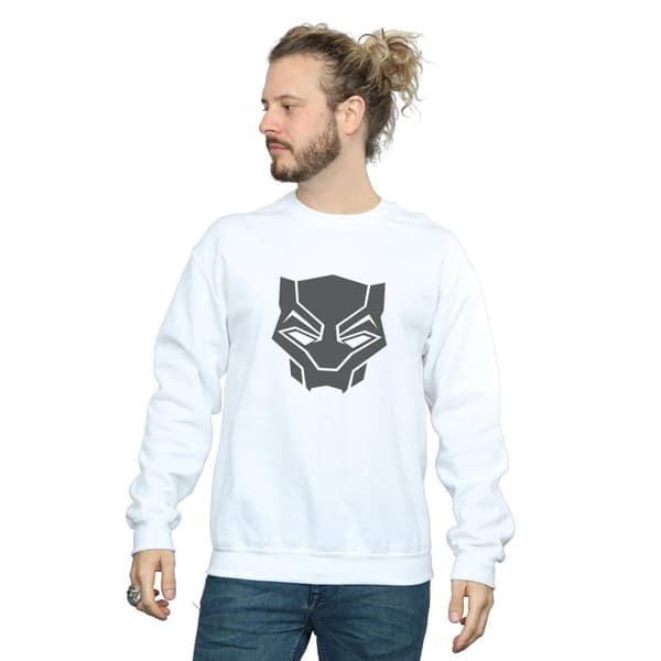 Marvel Mens Black Panther Black On Black Sweatshirt