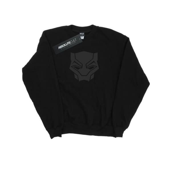 Marvel Mens Black Panther Black On Black Sweatshirt