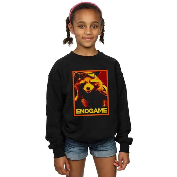 Marvel Girls Avengers Endgame Rocket Poster Sweatshirt