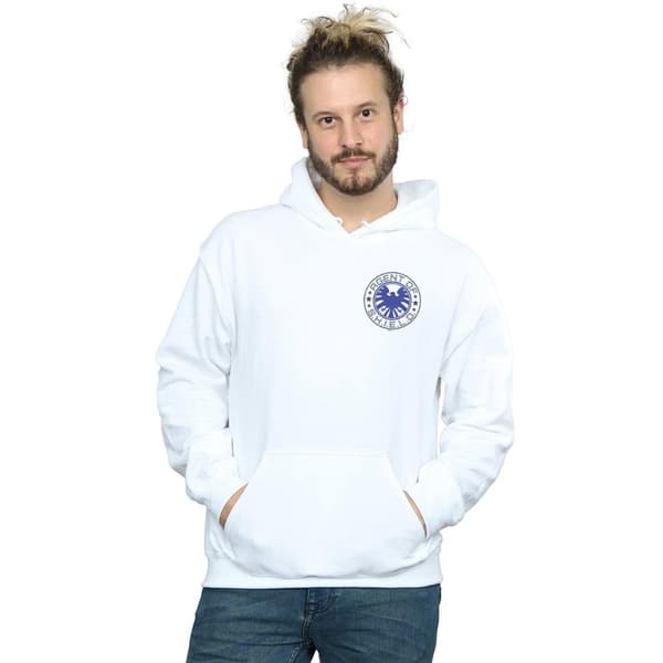 Marvel Mens Agents Of SHIELD Breast Print Hoodie