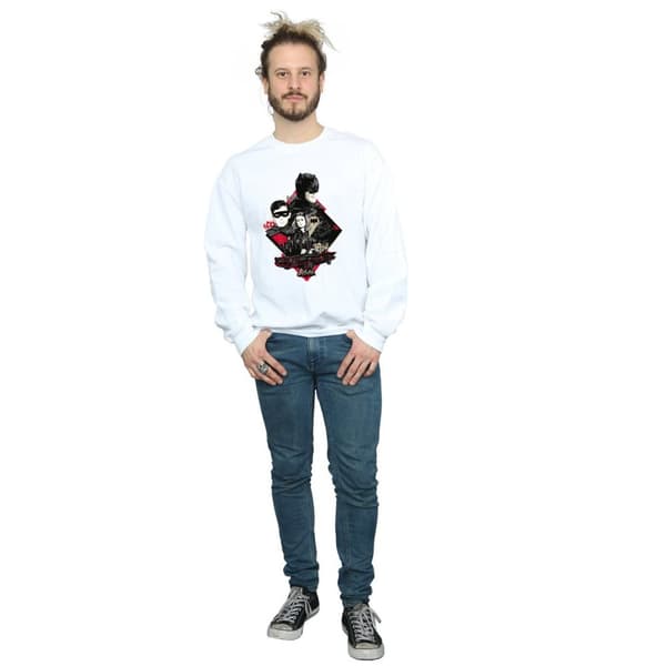 DC Comics Mens Batman TV Series Character Skyline Sweatshirt