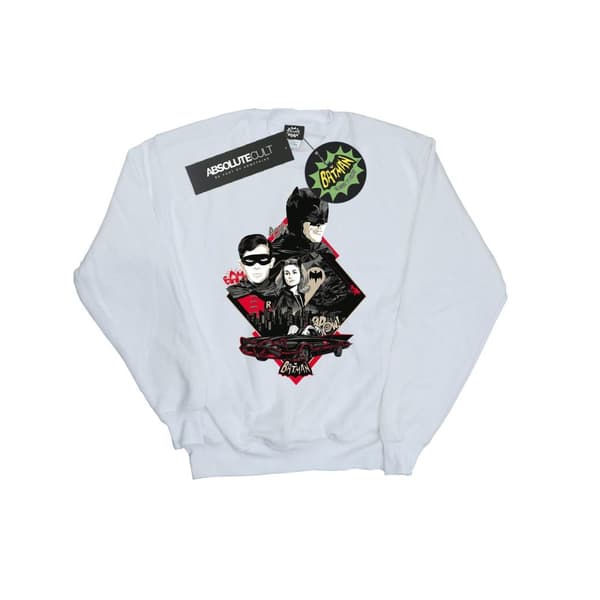 DC Comics Mens Batman TV Series Character Skyline Sweatshirt