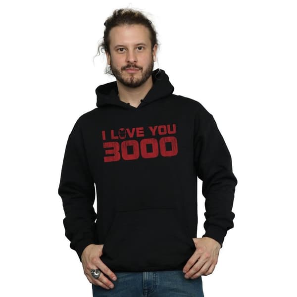 Marvel Mens Avengers Endgame I Love You 3000 Distressed Hoodie
