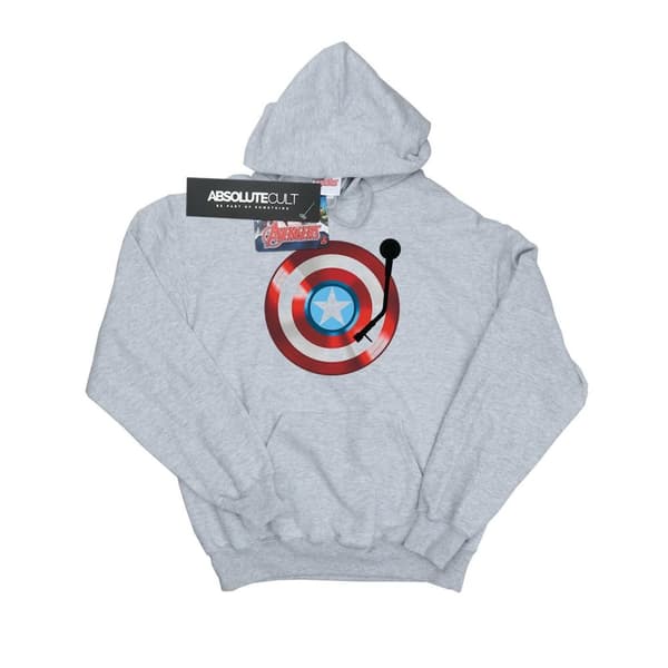 Marvel Mens Captain America Turntable Hoodie