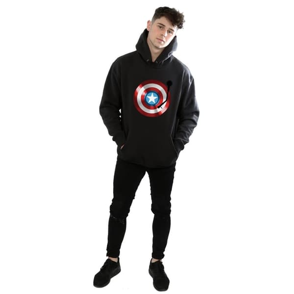 Marvel Mens Captain America Turntable Hoodie