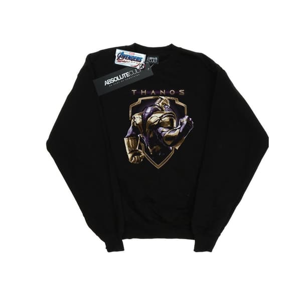 Marvel Girls Avengers Endgame Thanos Shield Sweatshirt Black 9-11 Years