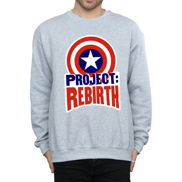 Marvel Mens Captain America Project Rebirth Sweatshirt