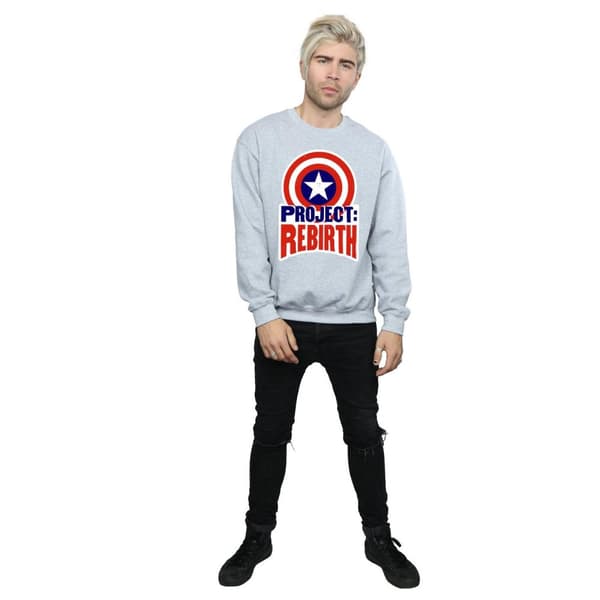 Marvel Mens Captain America Project Rebirth Sweatshirt
