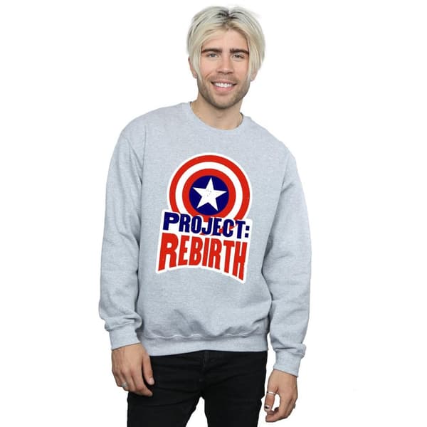 Marvel Mens Captain America Project Rebirth Sweatshirt