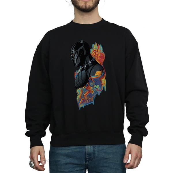 Marvel Mens Black Panther Profile Sweatshirt