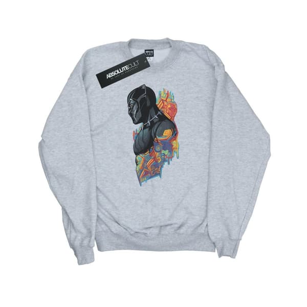 Marvel Mens Black Panther Profile Sweatshirt