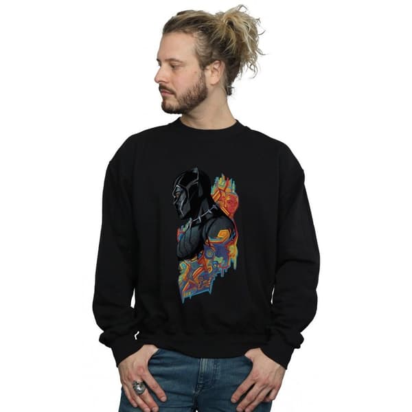 Marvel Mens Black Panther Profile Sweatshirt