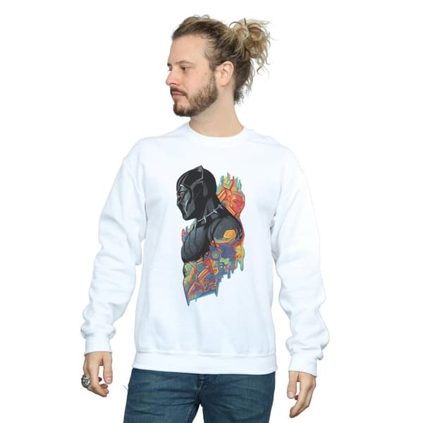 Marvel Mens Black Panther Profile Sweatshirt