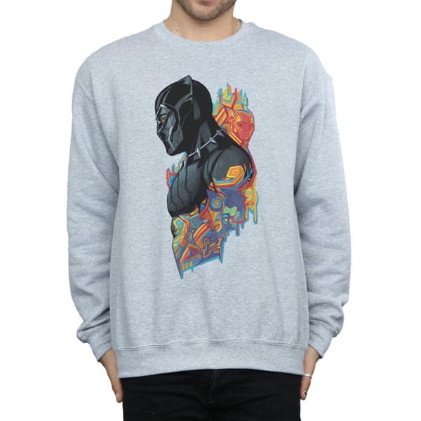 Marvel Mens Black Panther Profile Sweatshirt