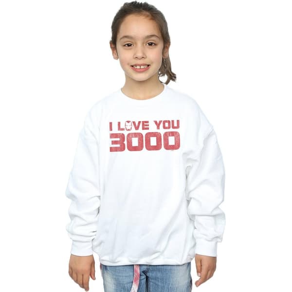 Marvel Girls Avengers Endgame I Love You 3000 Distressed Sweatshirt