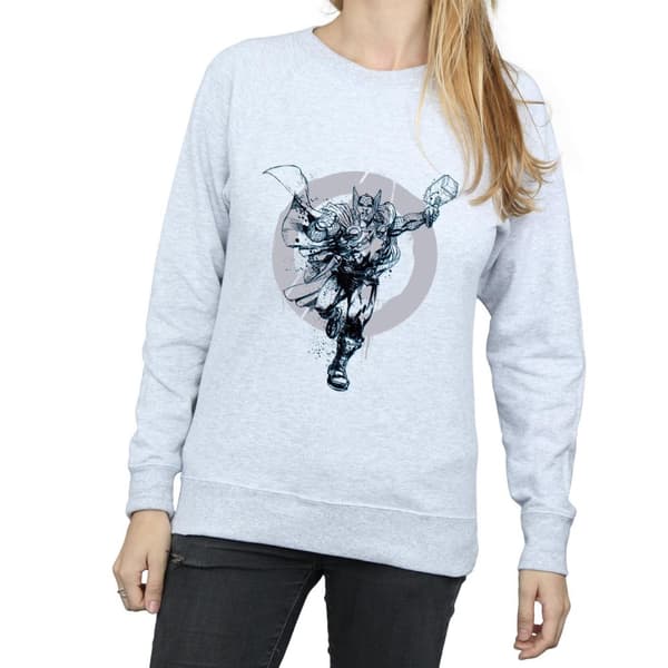 Marvel Dam/Tjej Thor Circle Sweatshirt
