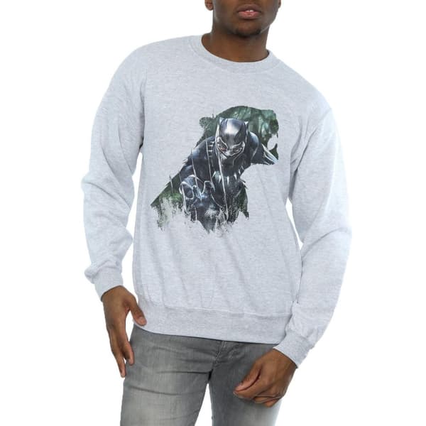 Marvel Mens Black Panther Wild Silhouette Sweatshirt