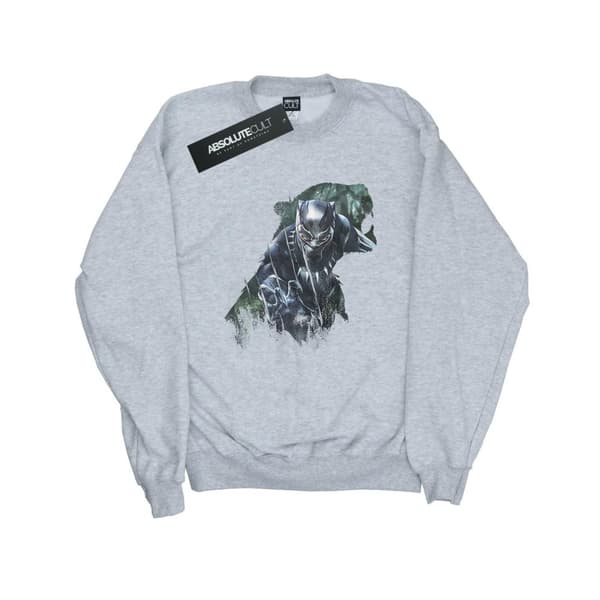 Marvel Mens Black Panther Wild Silhouette Sweatshirt