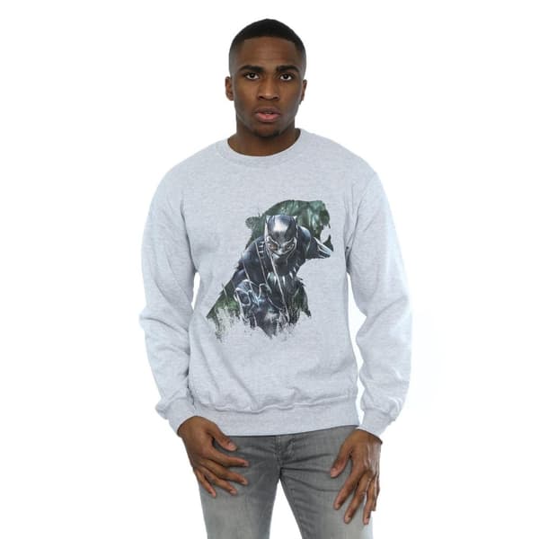 Marvel Mens Black Panther Wild Silhouette Sweatshirt