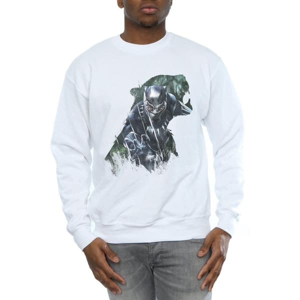 Marvel Mens Black Panther Wild Silhouette Sweatshirt