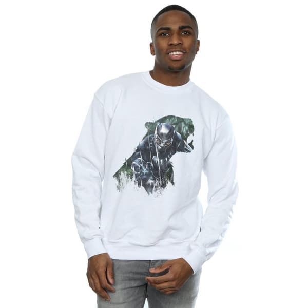 Marvel Mens Black Panther Wild Silhouette Sweatshirt