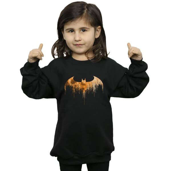 DC Comics Batman Arkham Knight Halloween Moon Logo Fill Sweatshirt för flickor