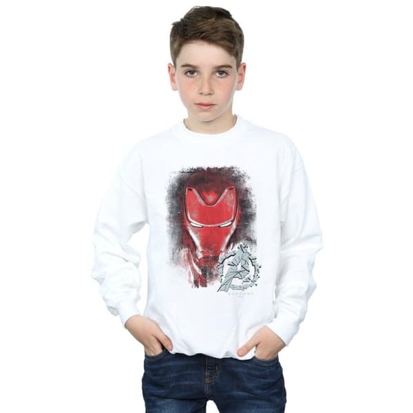 Marvel Boys Avengers Endgame Iron Man Brushed Sweatshirt