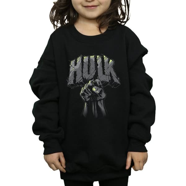 Marvel Girls Hulk Punch Logo Sweatshirt