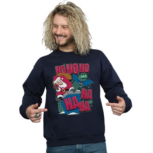 DC Comics Mens Batman And Joker Ha Ha Ha Ho Ho Ho Sweatshirt