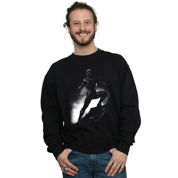 Marvel Mens Black Panther Standing Pose Sweatshirt