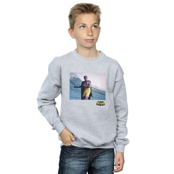 DC Comics Boys Batman TV Series Surfing Logo Sweatshirt