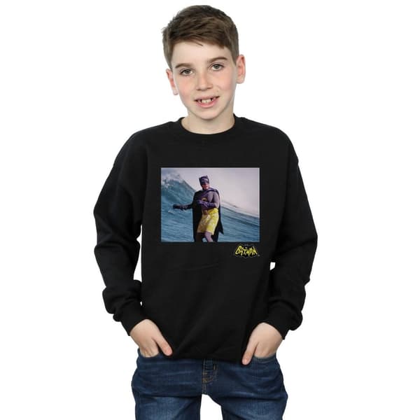 DC Comics Boys Batman TV Series Surfing Logo Sweatshirt