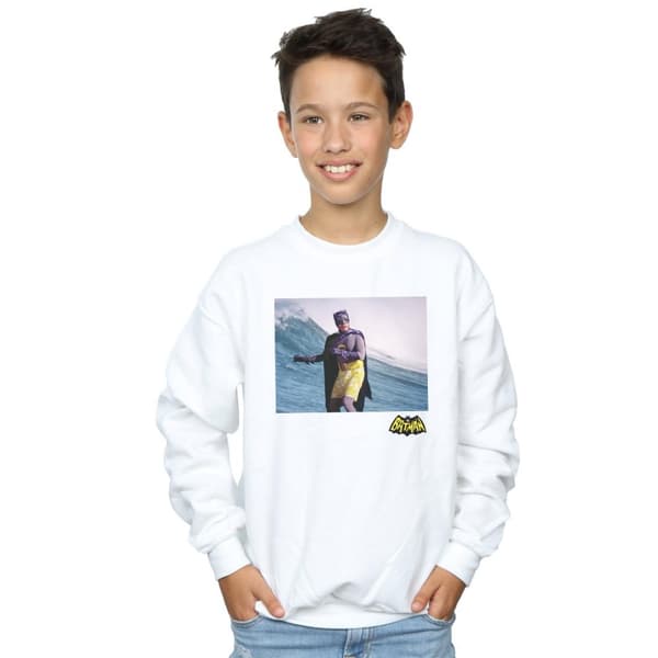 DC Comics Boys Batman TV Series Surfing Logo Sweatshirt