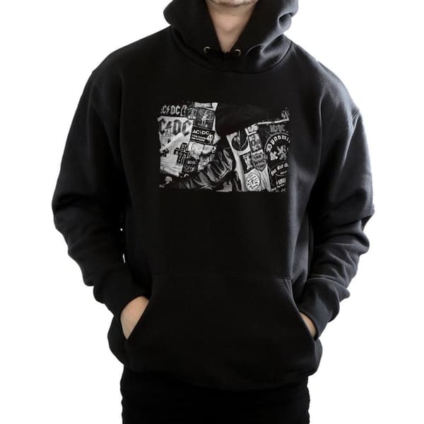 AC/DC Mens Badges And Posters Collection Hoodie