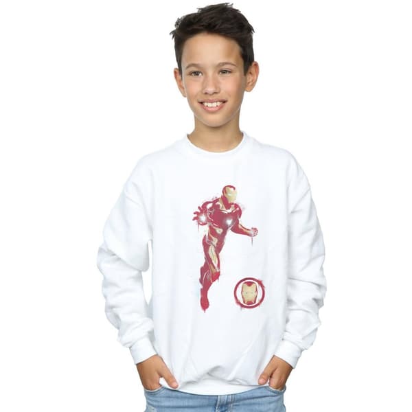 Marvel Boys Avengers Endgame Painted Iron Man Sweatshirt