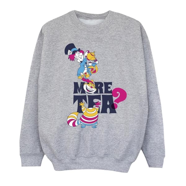 Disney Tröja för flickor - Alice i underlandet - More Tea Sports Grey 5-6 Years